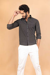 Black Jaipuri Printed Cotton Shirt