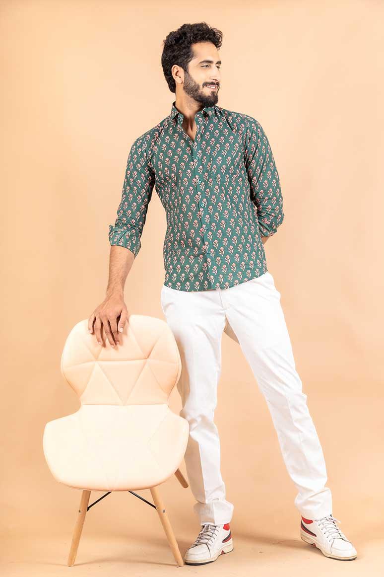 sanganeri printed shirt