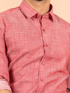 Pink denim shirt