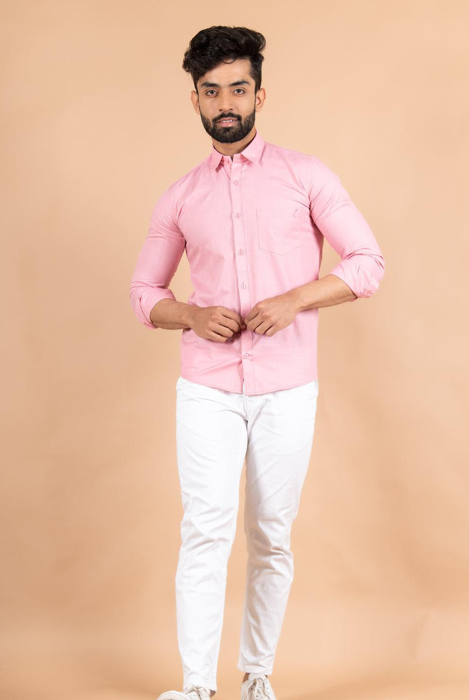 Pink Linen Shirt - Tistabene