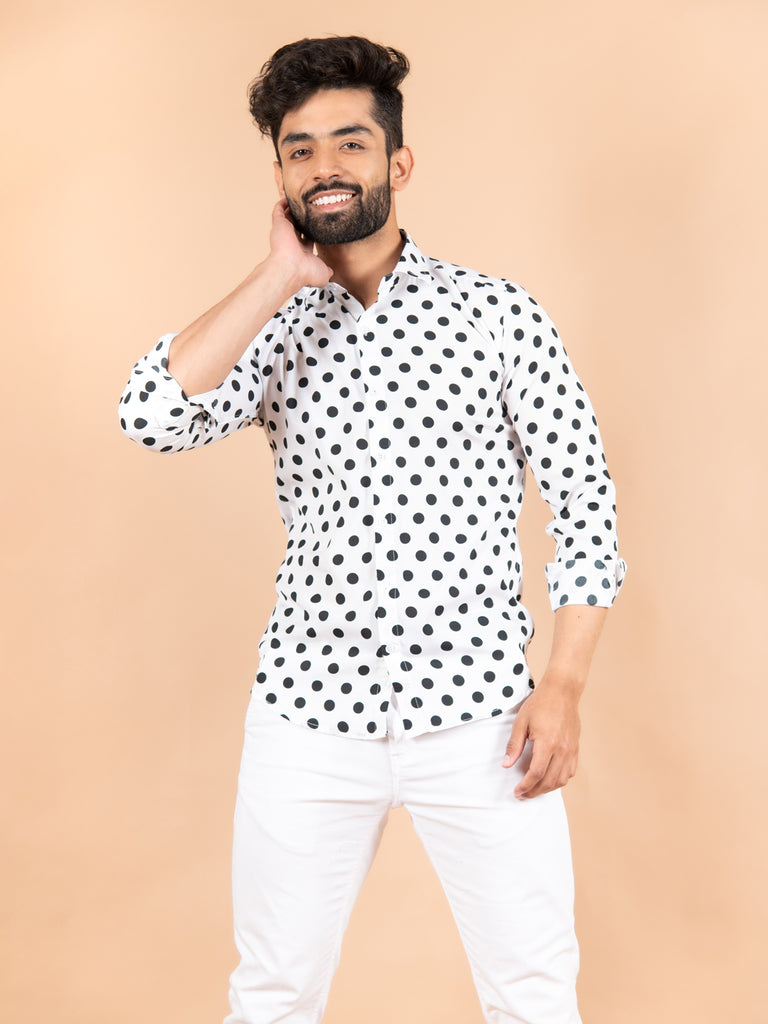 polka dotted shirts for men