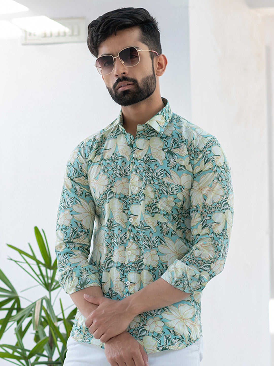 Floral Jaipuri Printed Cotton Shirt