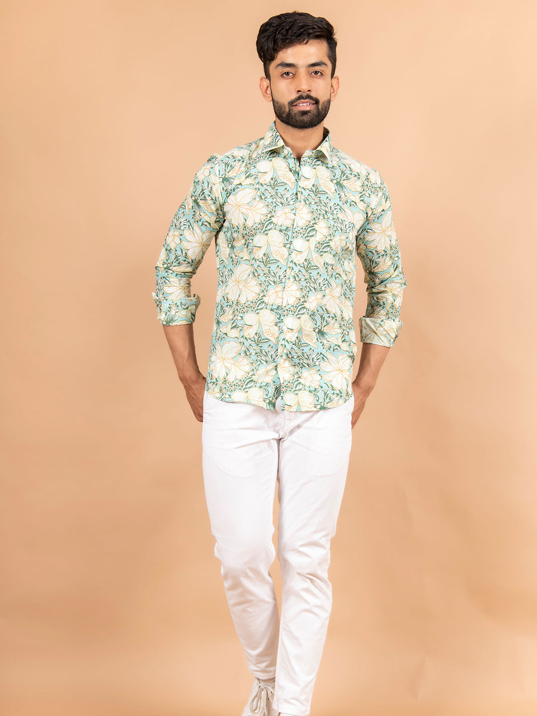 Floral Jaipuri Printed Cotton Shirt