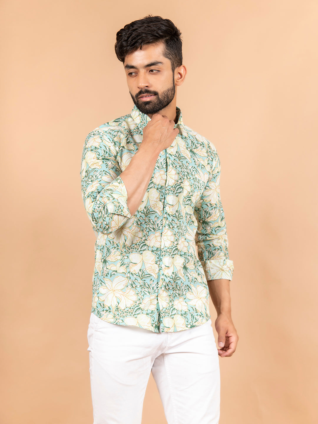Floral Jaipuri Printed Cotton Shirt