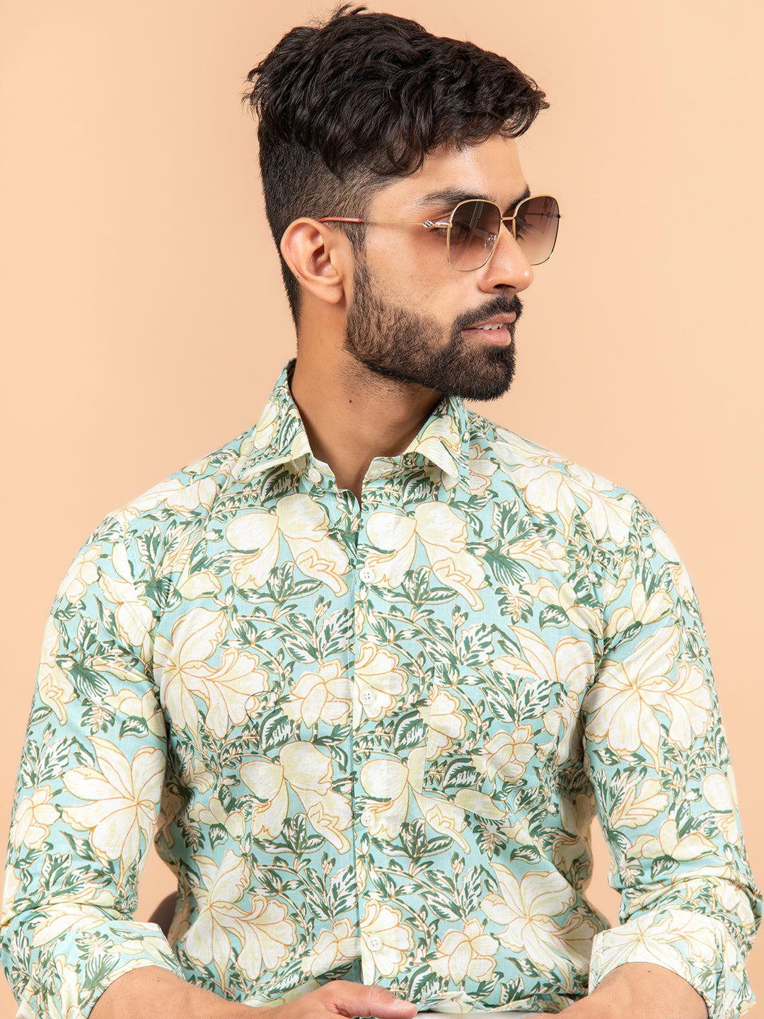 Floral Jaipuri Printed Cotton Shirt