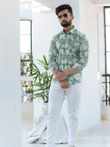 Floral Jaipuri Printed Cotton Shirt