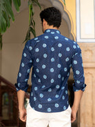 Blue Printed Shirts for men