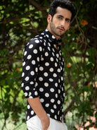 polka dotted shirt for men