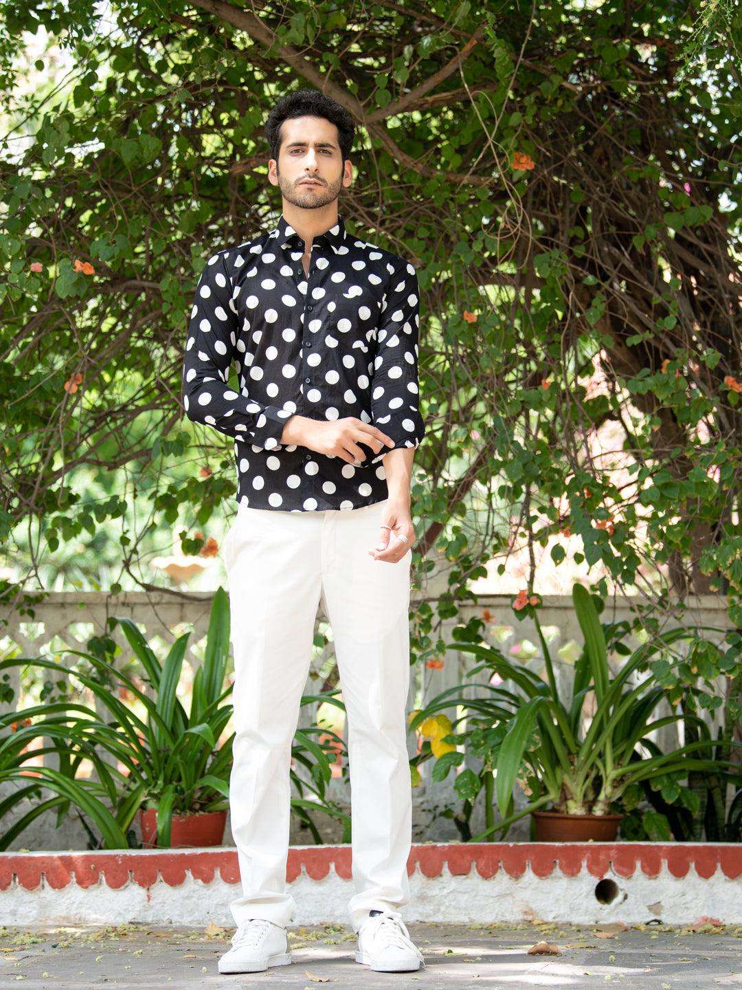 black printed shirt for men