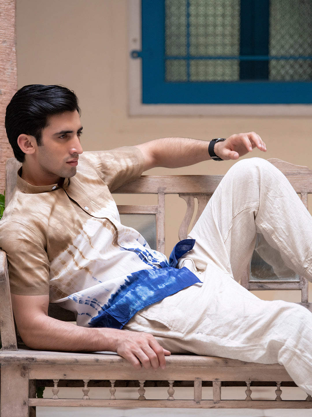 white printed shirt for men