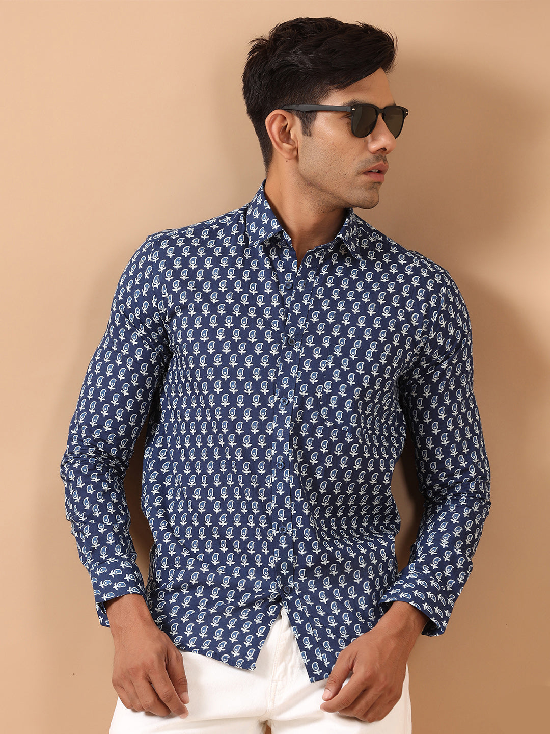 Blue Printed shirts