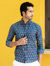 Blue Printed Shirts 