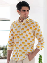 elephant printed shirt