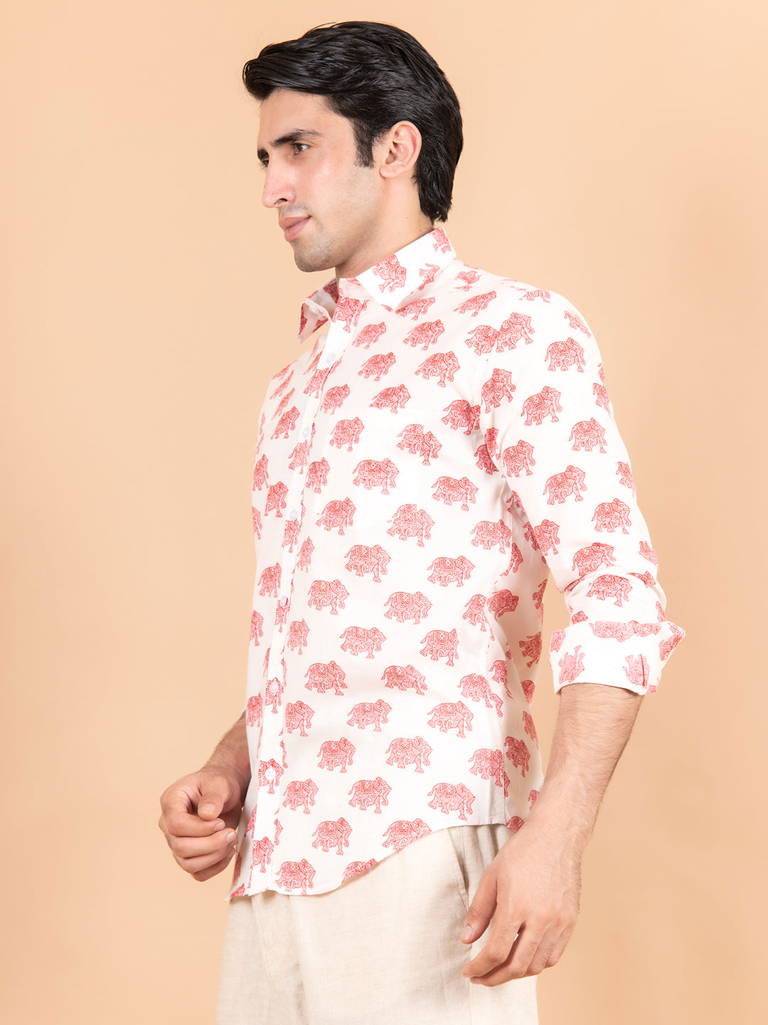 Elephant Print Full Sleeves Shirt