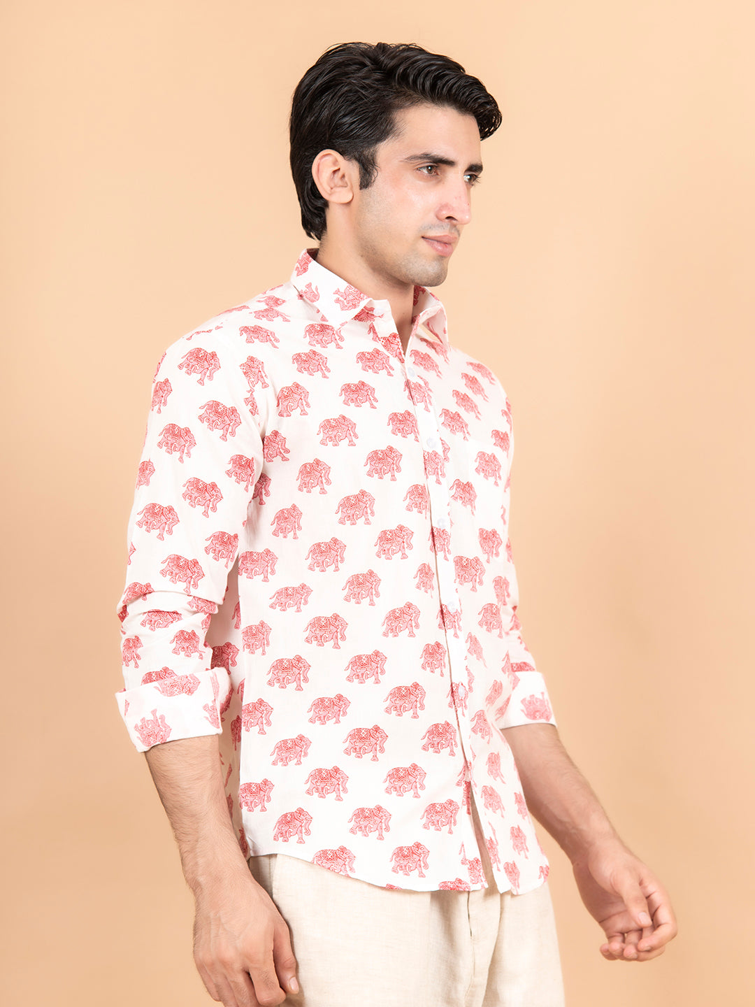 Elephant Print Full Sleeves Shirt