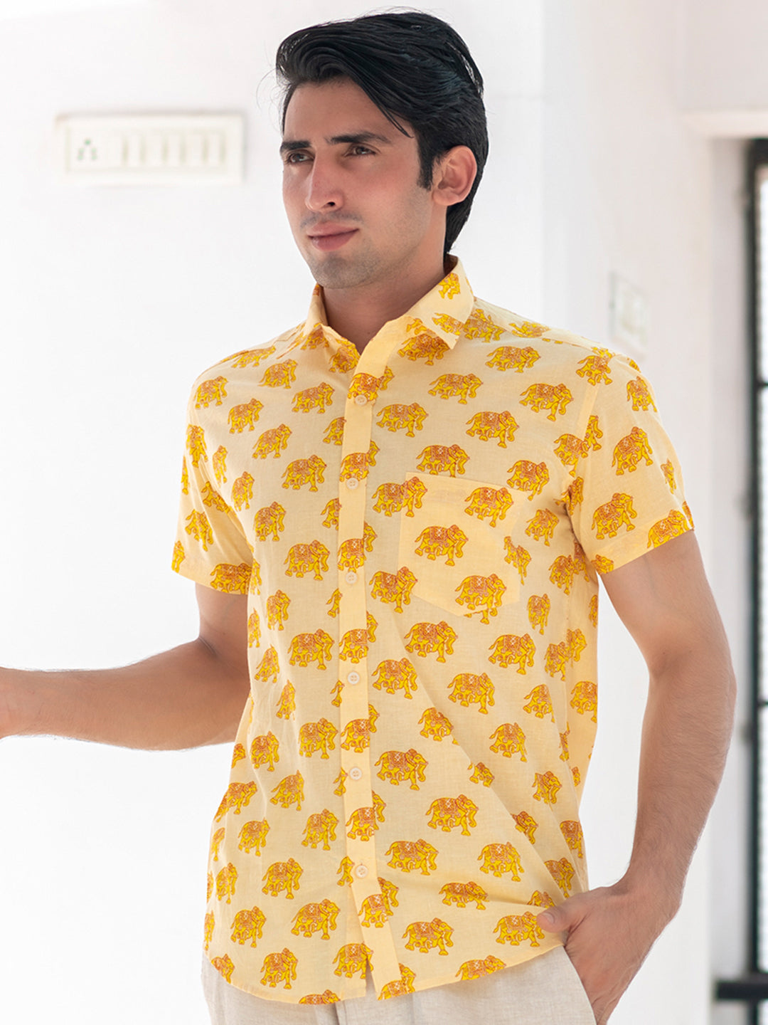 Red Elephant Print Shirt