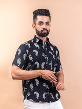 Two Direction Tiger Print Cotton Shirt