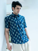 Bock Leaf Print Cotton Shirt