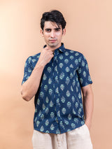Bock Leaf Print Cotton Shirt