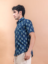 Bock Leaf Print Cotton Shirt