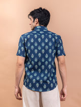 Bock Leaf Print Cotton Shirt