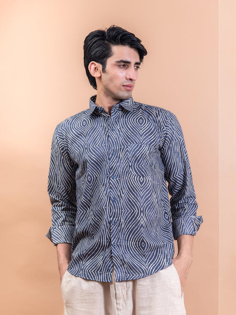 Abstract Print Cotton Shirt - Tistabene
