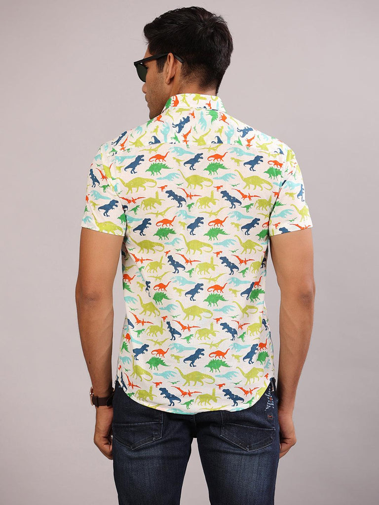 Multi color Wildlife printed Half sleeve shirt - Tistabene