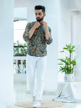 Multi color Abstract floral printed shirt