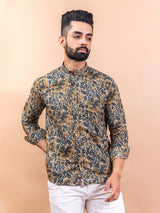 Multi color Abstract floral printed shirt
