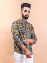 Multi color Abstract floral printed shirt