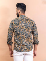 Multi color Abstract floral printed shirt