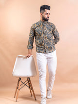 Multi color Abstract floral printed shirt