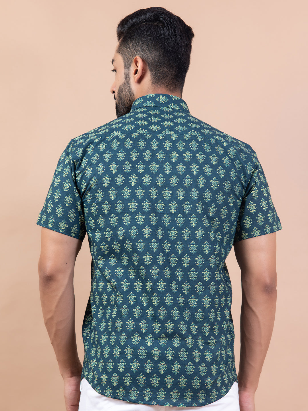 printed green shirt