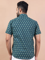 printed green shirt
