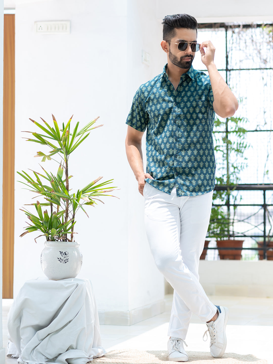 sanganeri printed shirt