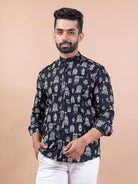 black printed shirt for men