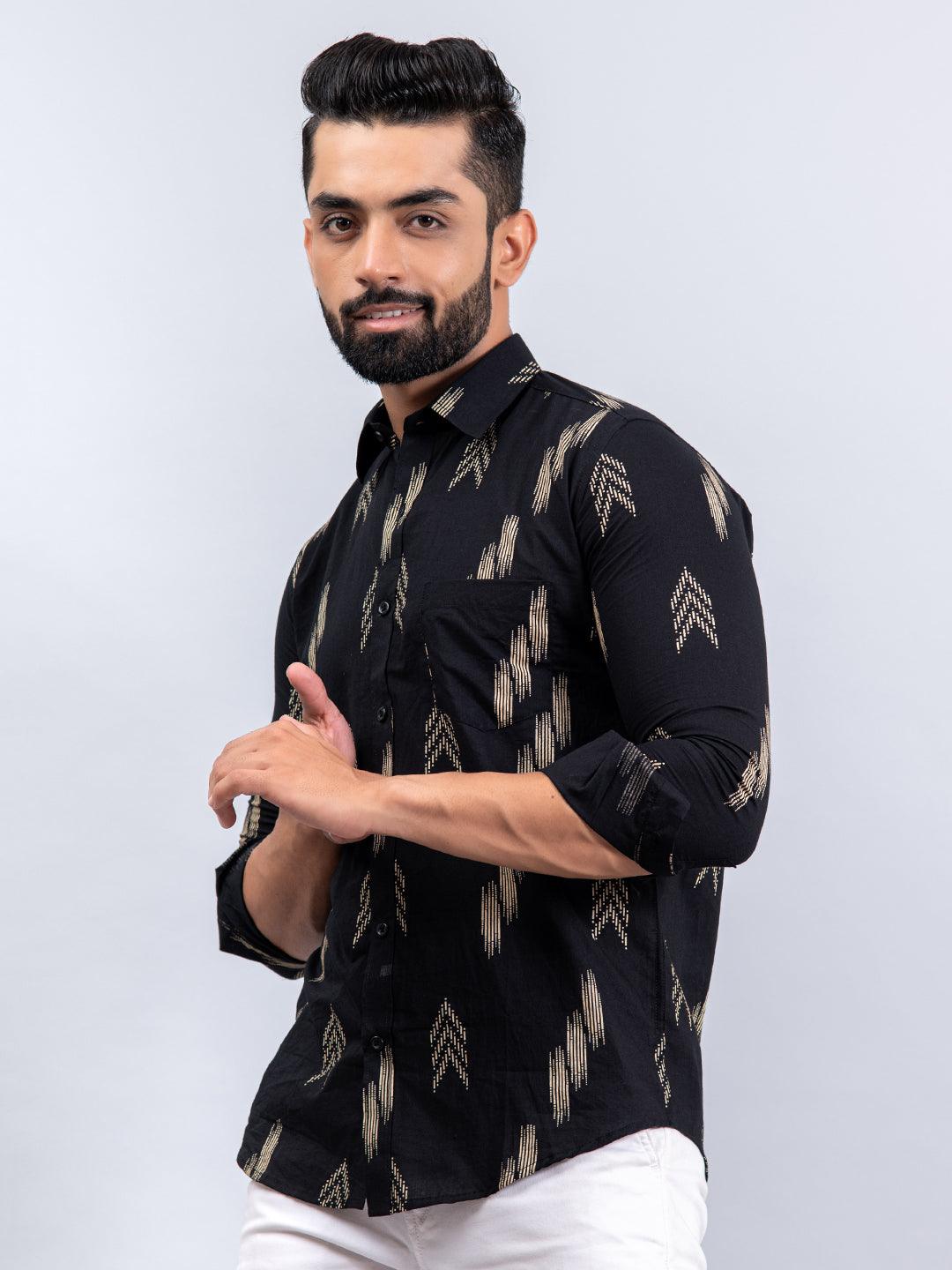 Arrow Pattern Shirts Buy Exclusive Black Arrow Printed Shirt Online | Tistabene