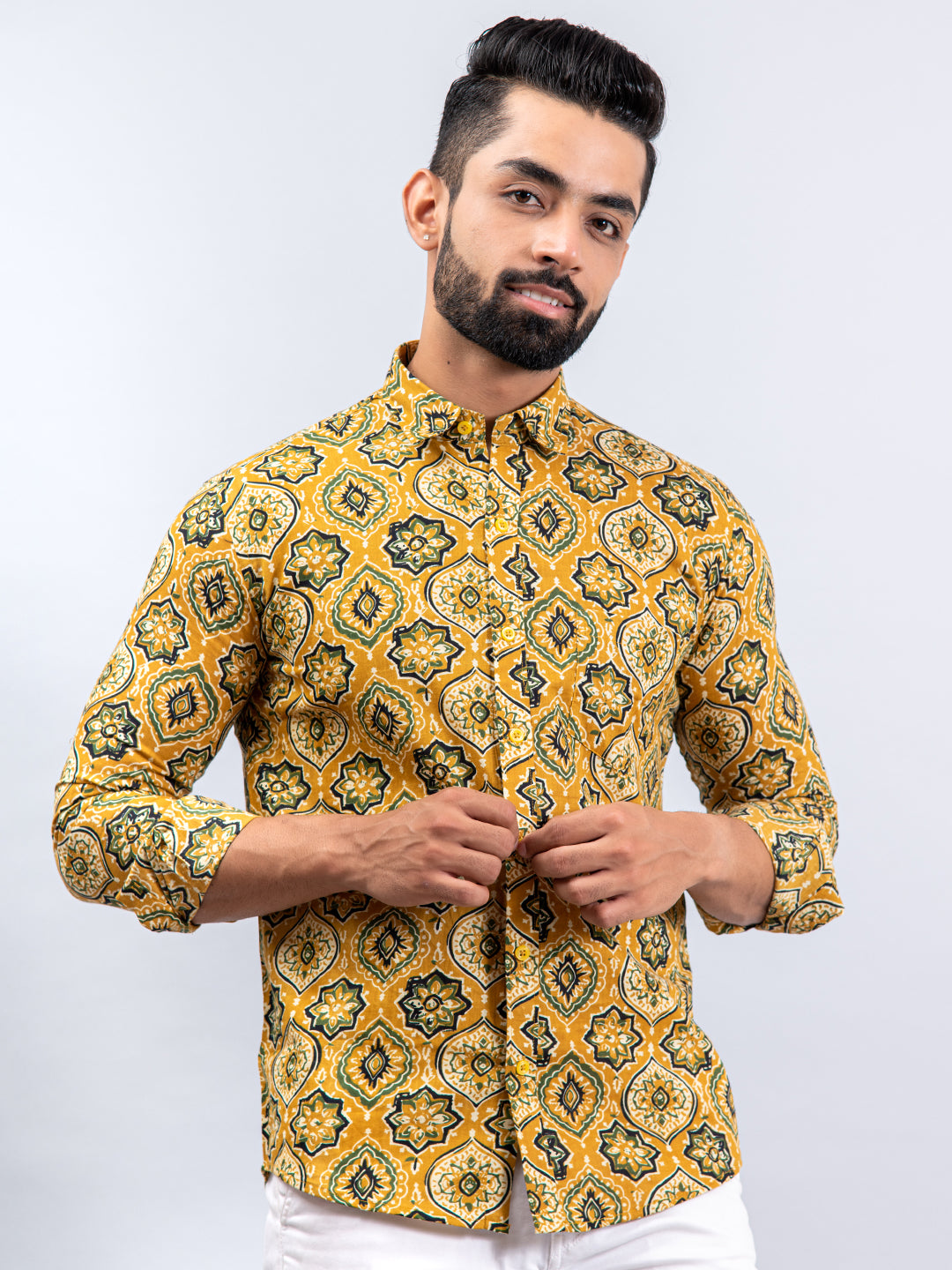 sanganeri printed shirt