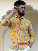 Yellow Printed Shirt