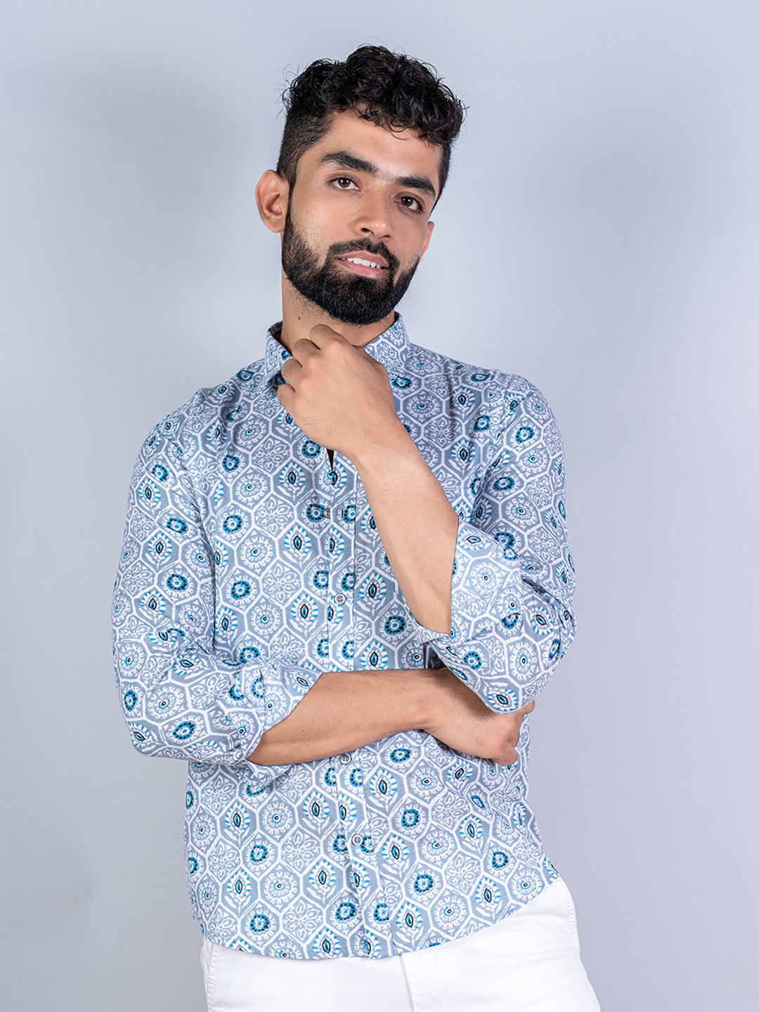 sanganeri printed shirt