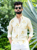 white printed shirt