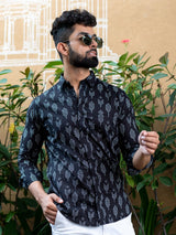 black Printed shirt