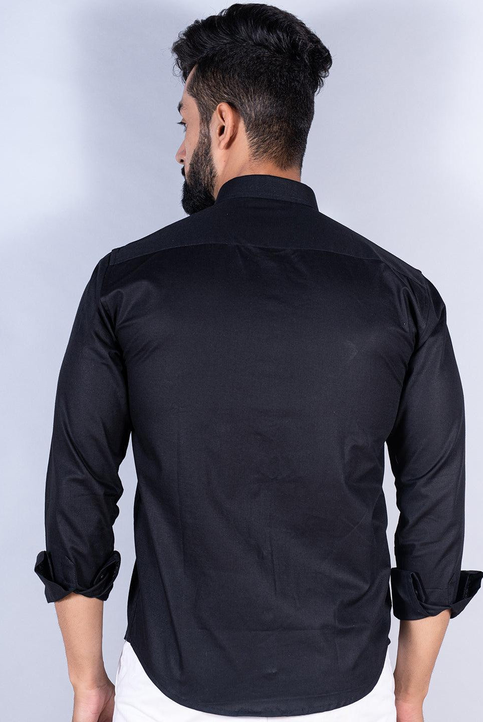 Black Linen Full Sleeve Shirt - Tistabene