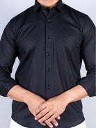 Black Linen Full Sleeve Shirt - Tistabene