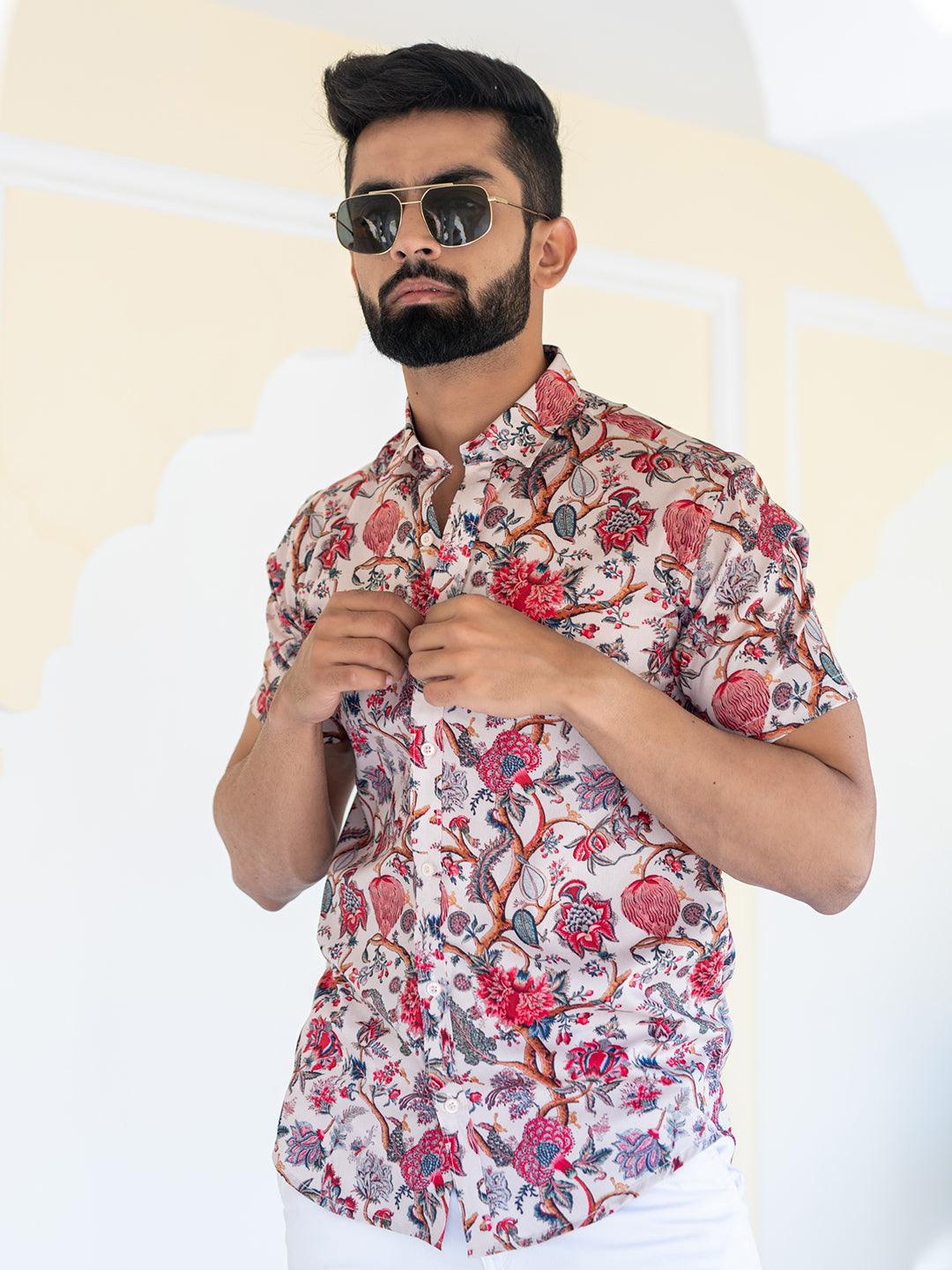 printed cotton shirts for men