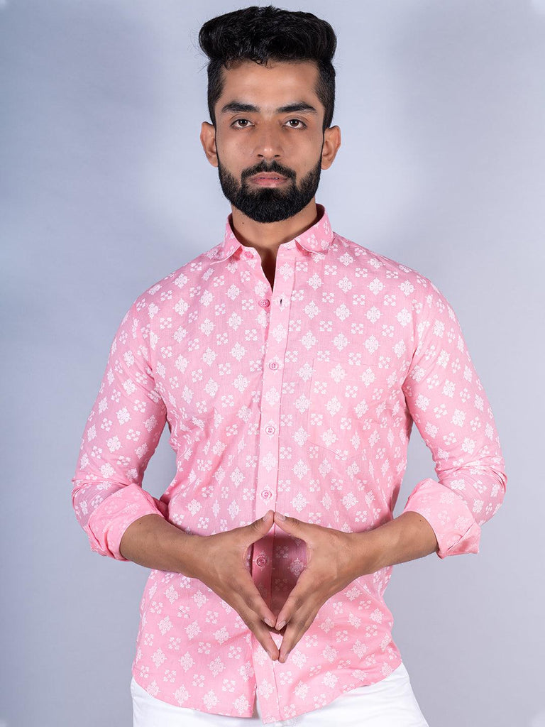 pink floral shirt
