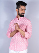 light pink printed shirt