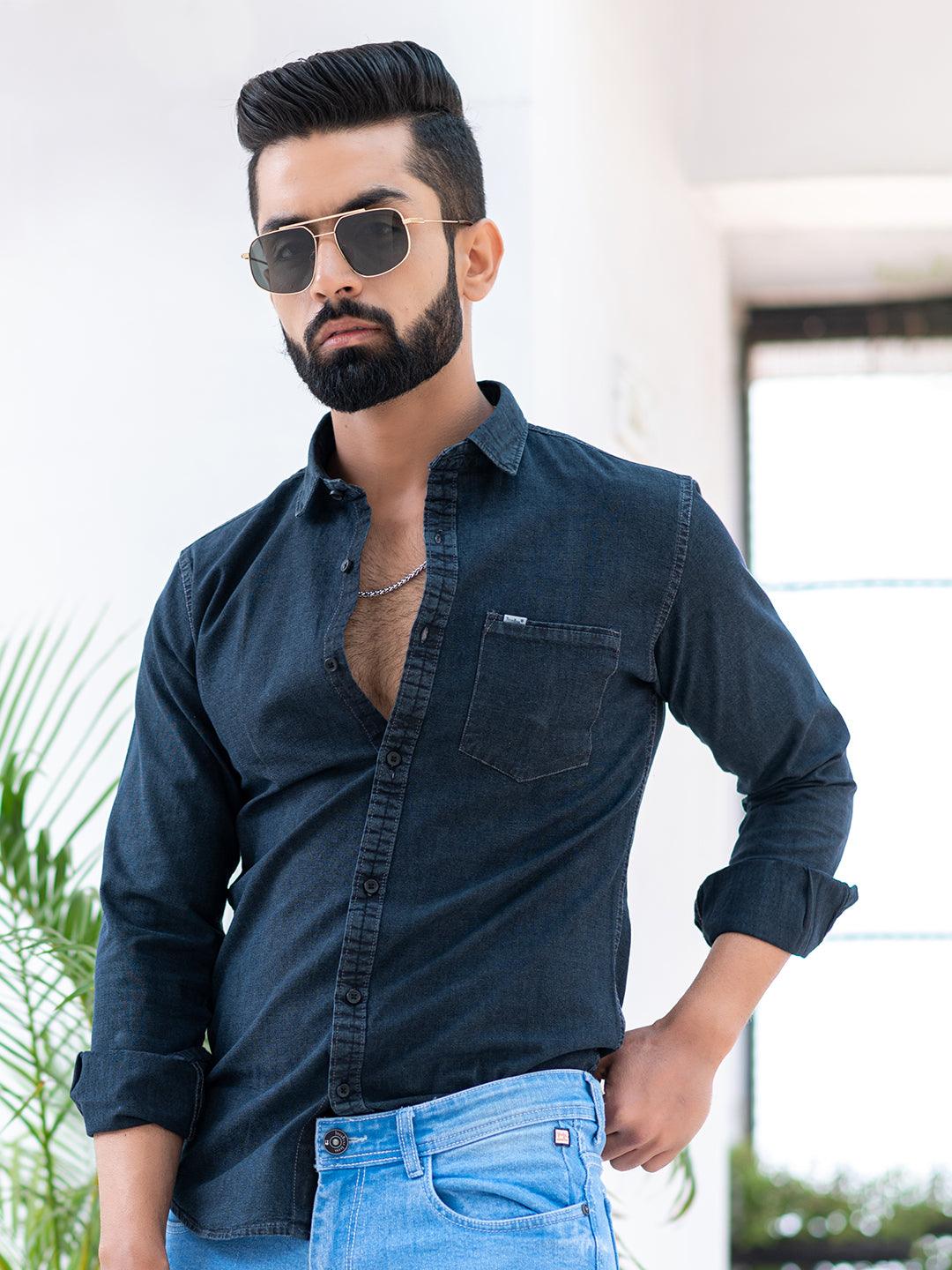 Black Jeans with Blue Denim Shirt Outfits For Men (59 ideas & outfits) |  Lookastic