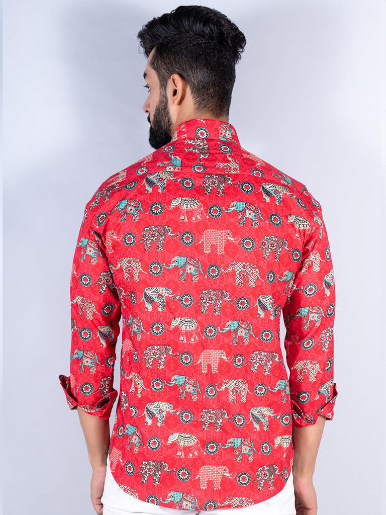 Red Elephant Printed Shirt