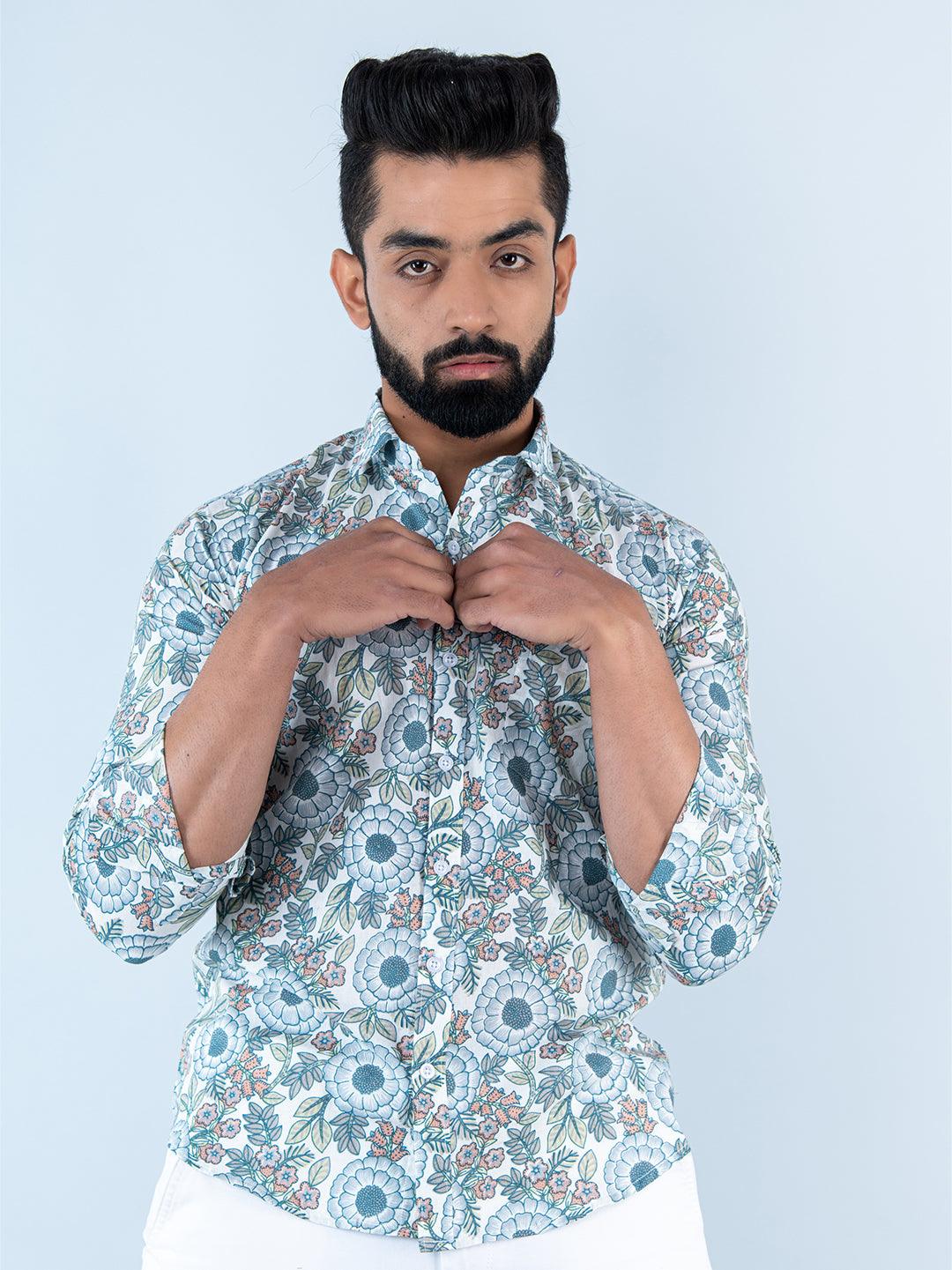 mens printed cotton shirts